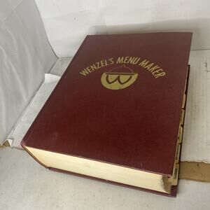 Vintage Wenzel's Menu Maker 1964 Restaurant Chef Culinary Kitchen Manager Cook